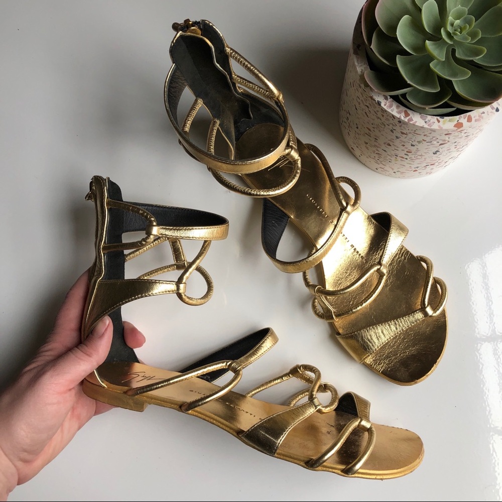Giuseppe Zanotti Gold Sandals